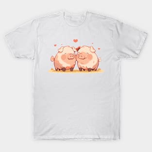 Cute pigs in love T-Shirt